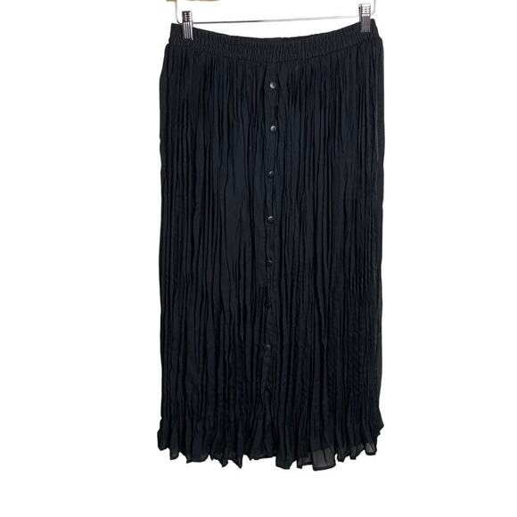 Best American Clothing Co Vintage Sheer Crinkled Maxi Skirt Size L - Picture 1 of 6